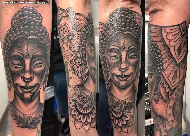 Tattoo of Buddha, Religious, Mandalas