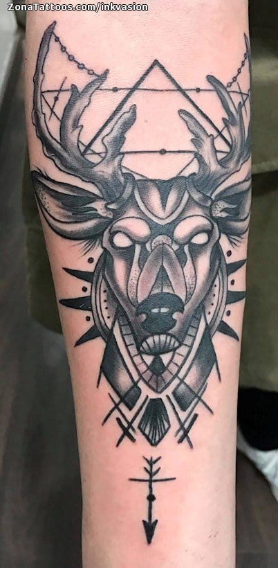 Foto de tatuaje Ciervos, Animales