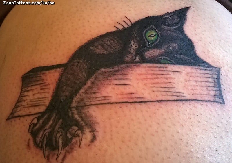 Foto de tatuaje Gatos, Animales, Libros