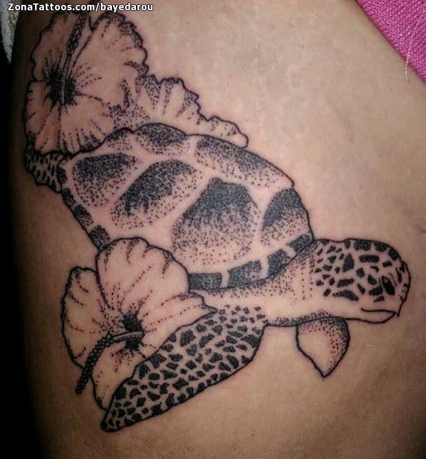 Foto de tatuaje Tortugas, Puntillismo, Animales