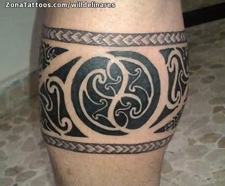 Tattoo photo Bracelets, Leg