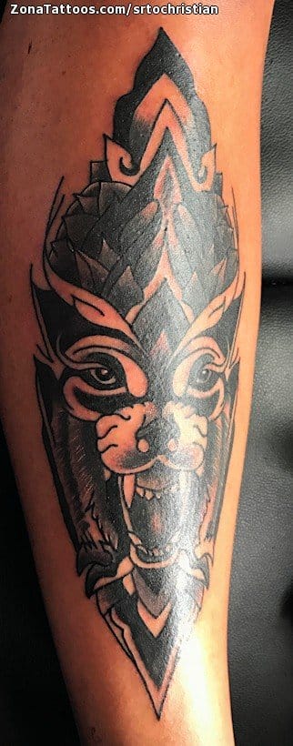 Foto de tatuaje Lobos, Animales