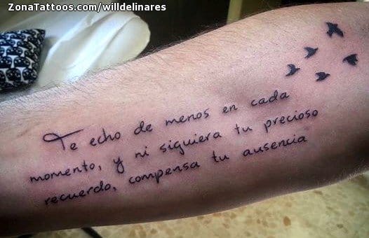 Foto de tatuaje Frases, Letras, Antebrazo