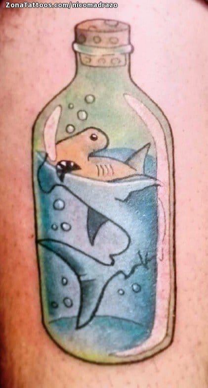 Tattoo photo Animals, Bottles