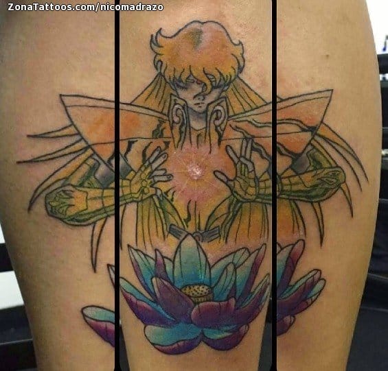 Tattoo photo Knights of the Zodiac, Manga, Lotus