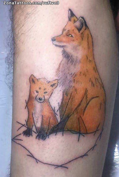 Foto de tatuaje Zorros, Animales