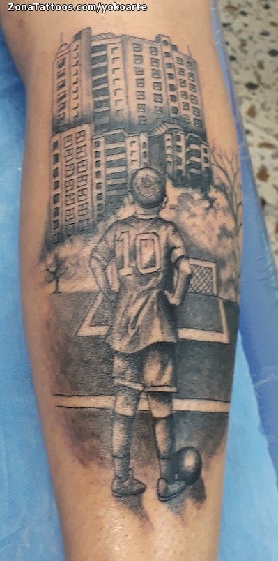 Tattoo photo Soccer-Football, Buildings, Sports