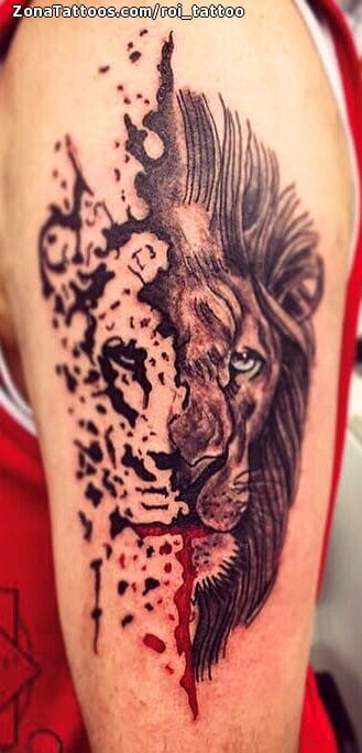 Tattoo photo Lions, Animals