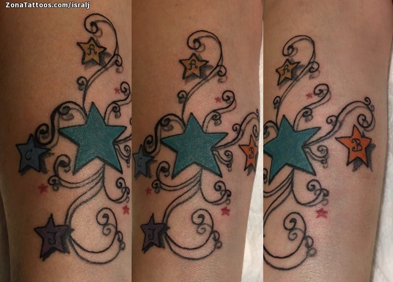 Foto de tatuaje Estrellas, Filigranas