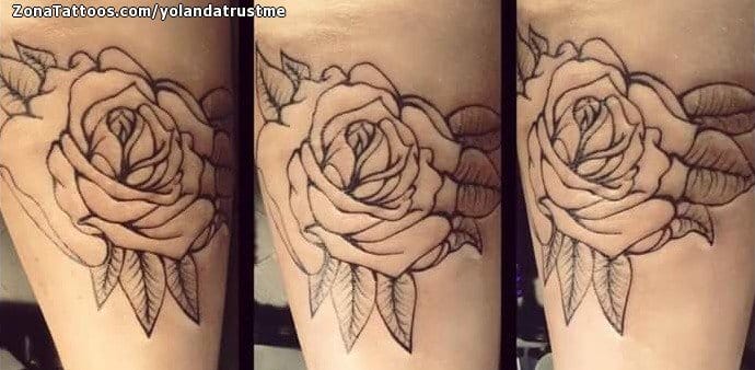 Tattoo photo Roses, Flowers