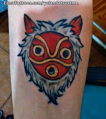 princess mononoke mask tattoo