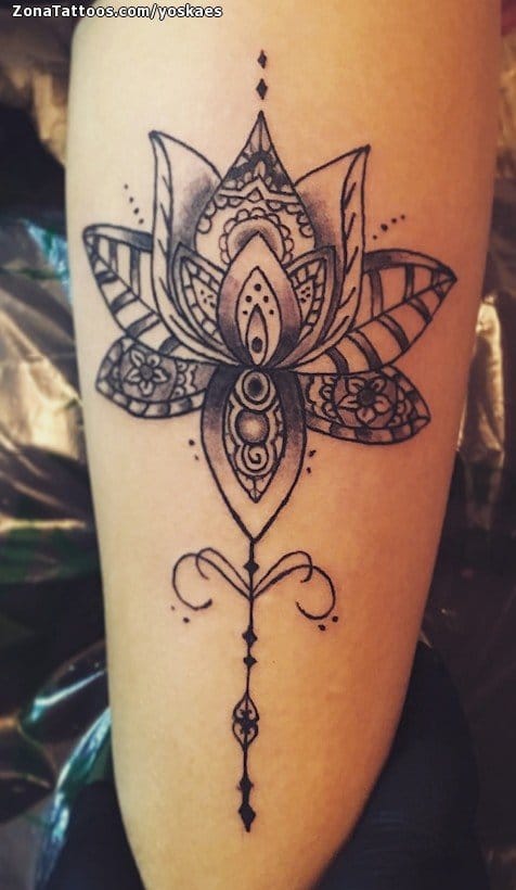 Tattoo Of Lotus Mandalas