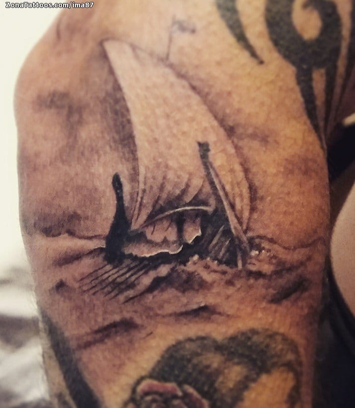 Foto de tatuaje Vikingos, Barcos