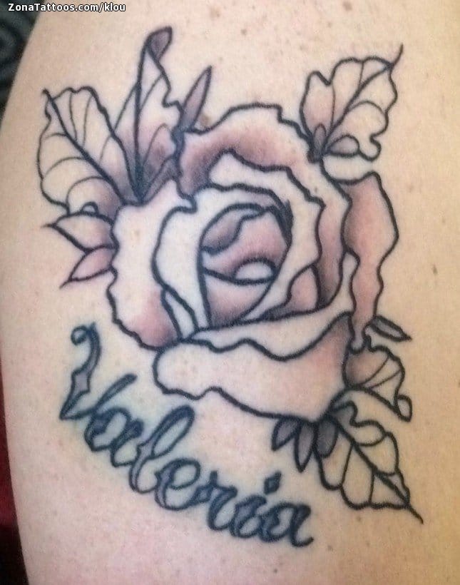 Tattoo photo Roses, Flowers, Valeria