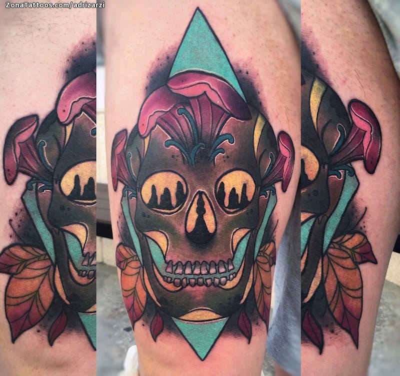 Foto de tatuaje Calaveras, Setas, Góticos