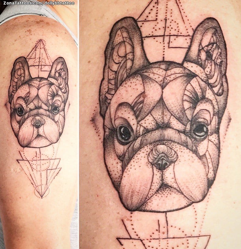 Foto de tatuaje Perros, Animales, Puntillismo