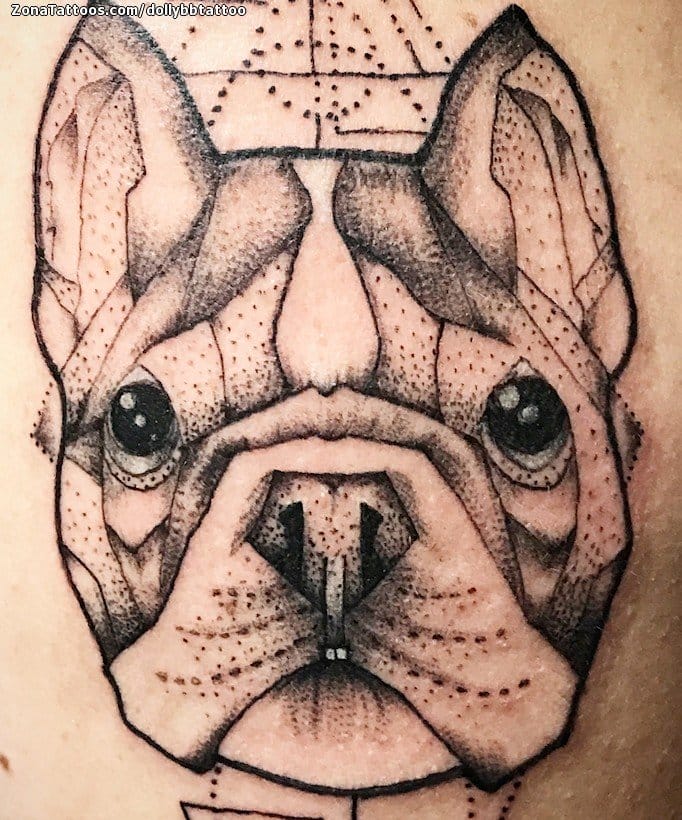 Foto de tatuaje Perros, Animales, Puntillismo