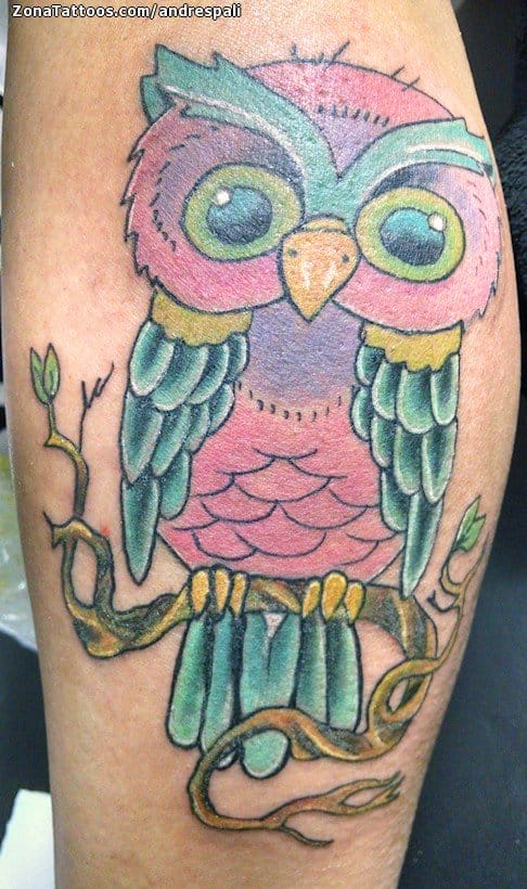 Tattoo photo Owls, Birds, Animals