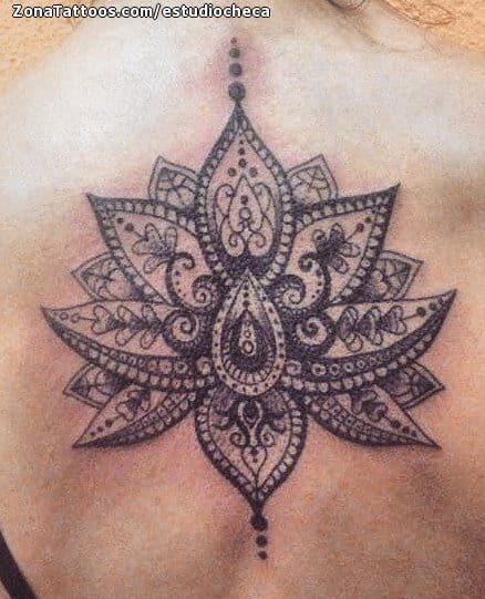 Tattoo photo Mandalas, Lotus, Back