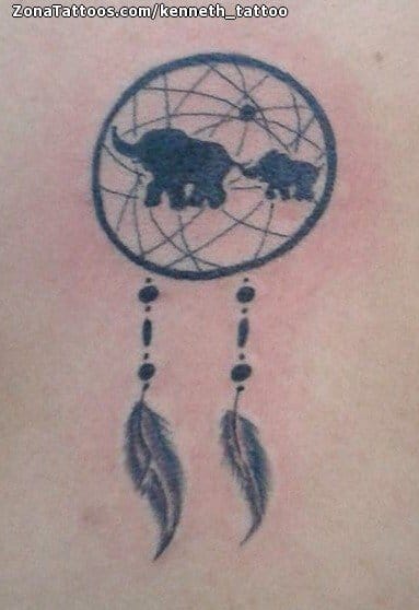 Foto de tatuaje Atrapasueños, Espalda