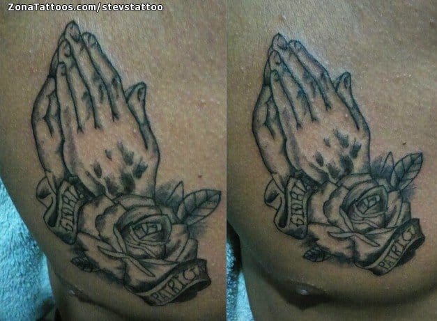 Tattoo photo Prayers, Hands, Chest