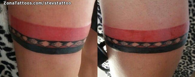 Foto de tatuaje Brazaletes, Pierna