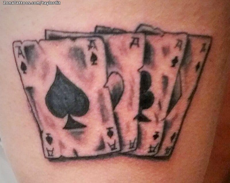 Foto de tatuaje Poker, Naipes