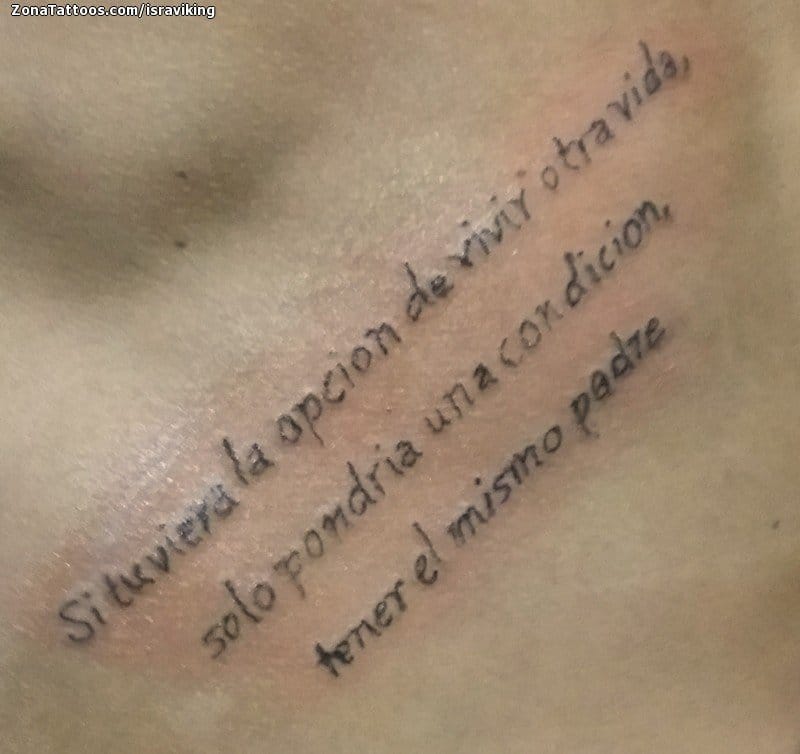 Foto de tatuaje Frases, Letras