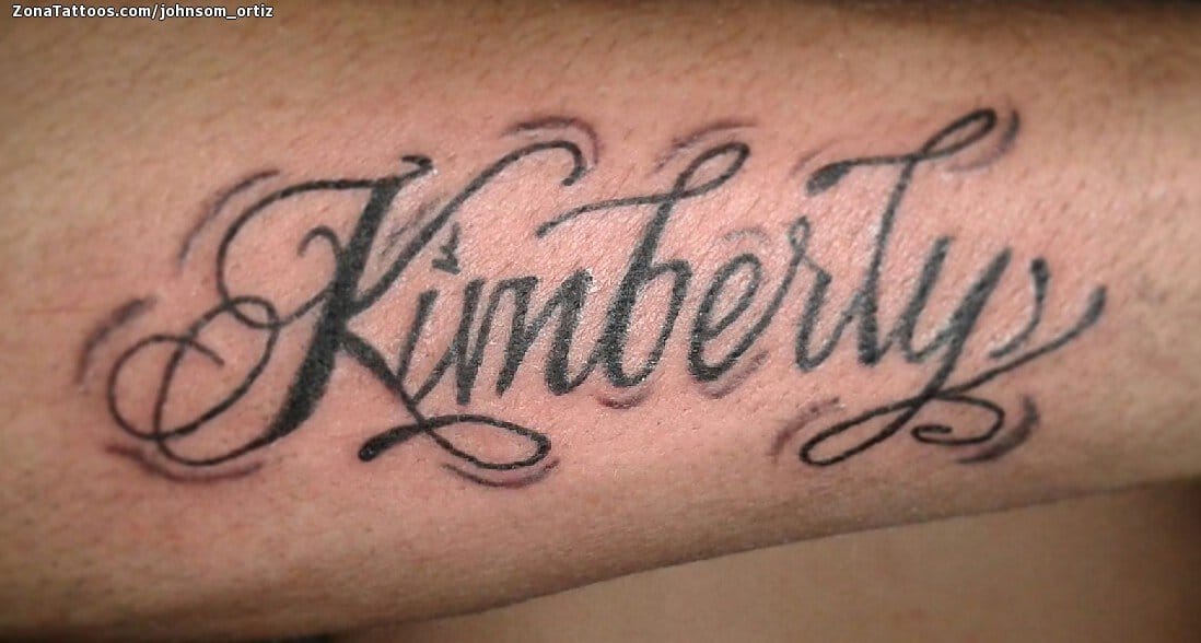 Foto de tatuaje Nombres, Kimberly, Letras