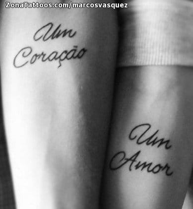 Foto de tatuaje Frases, Letras, Parejas