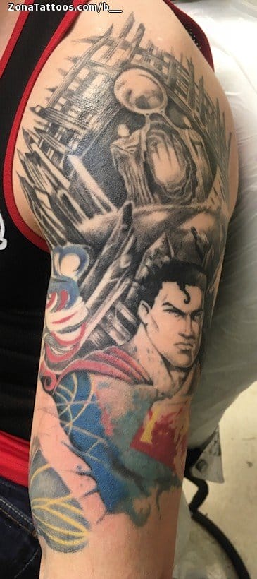 Tattoo photo Superheroes, Superman, Comics