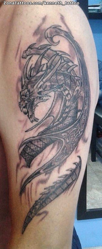 Foto de tatuaje Dragones, Fantasía