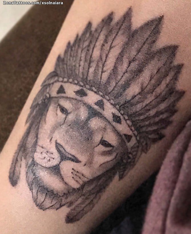 Foto de tatuaje Leones, Animales