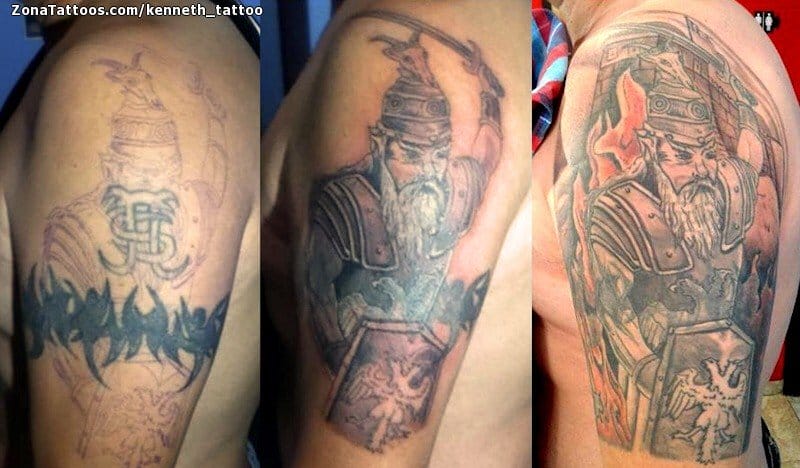 Tattoo photo Cover Up, Warriors, Shoulder