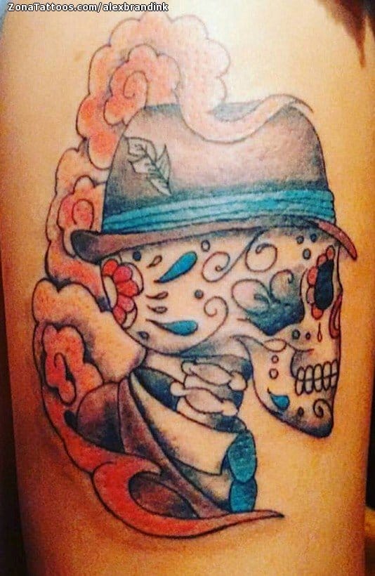 Foto de tatuaje Sugar Skull, Sombreros