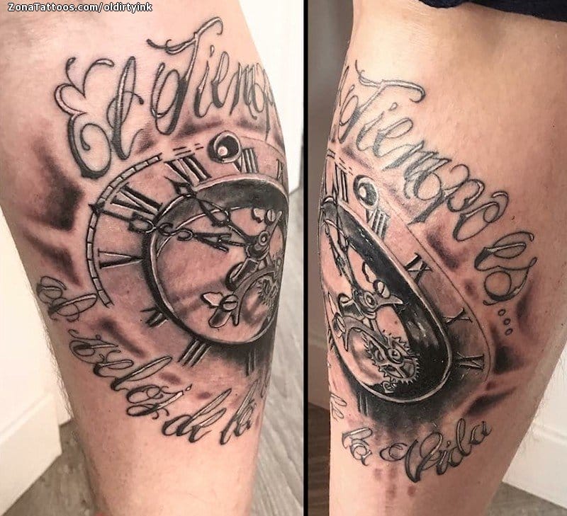 Tattoo of Clocks, Letters, Messages