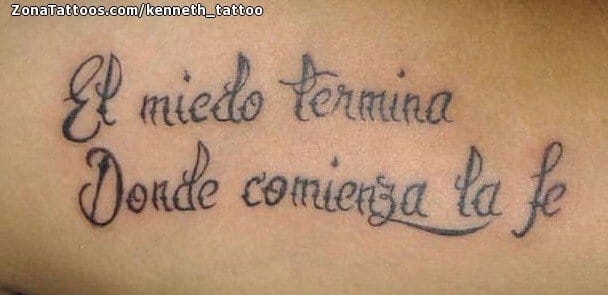 Foto de tatuaje Frases, Letras, Religiosos