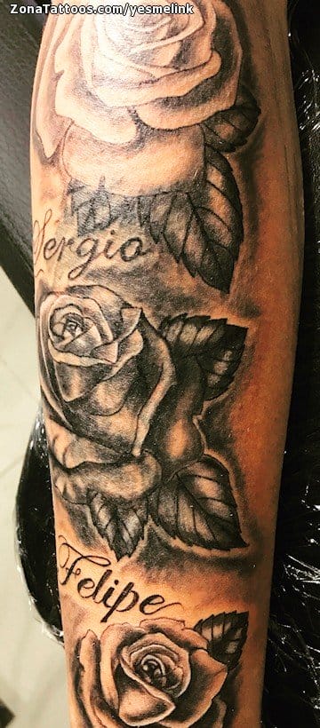 Tattoo photo Roses, Flowers