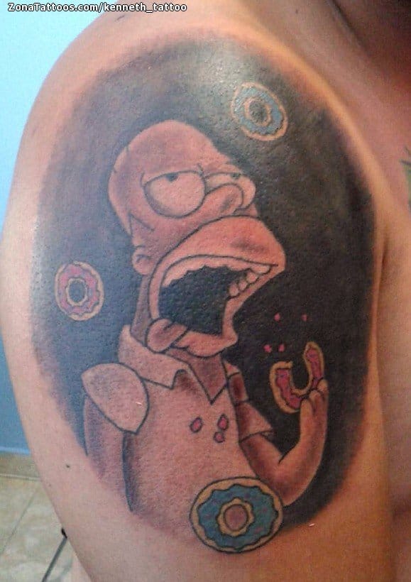 Foto de tatuaje Los Simpson, Series de TV, Hombro
