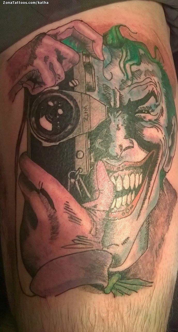 Tattoo Of Joker Comics Cameras