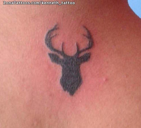 Tattoo photo Deers, Tiny, Back