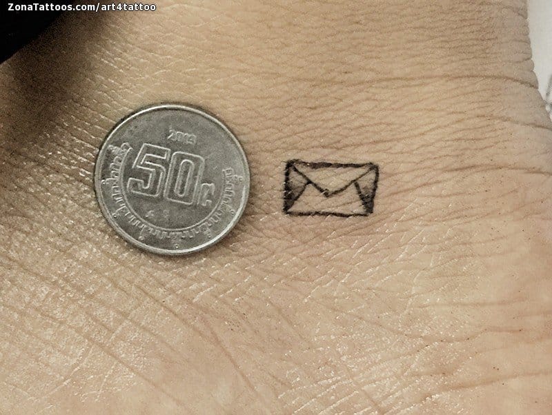 Tattoo photo Tiny, Ankle, Envelopes