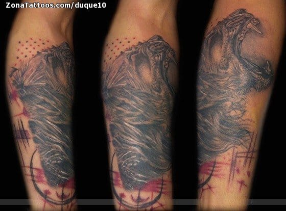 Foto de tatuaje Leones, Animales