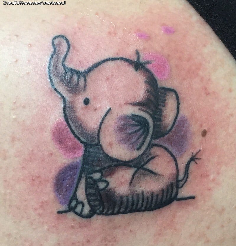 Foto de tatuaje Elefantes, Animales, Infantiles