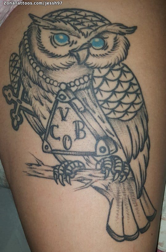 Tattoo photo Owls, Birds, Animals