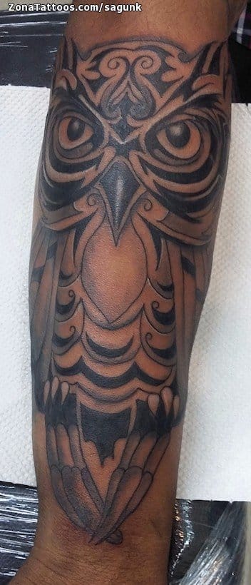 Tattoo photo Owls, Birds, Animals