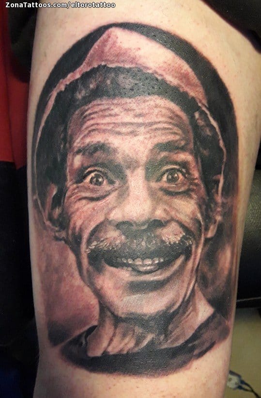 Foto de tatuaje El Chavo Del 8, Series de TV, Muslo