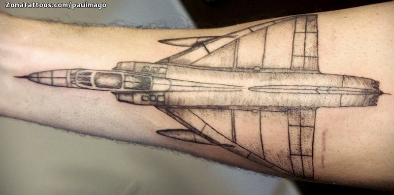 Foto de tatuaje Aviones, Vehículos