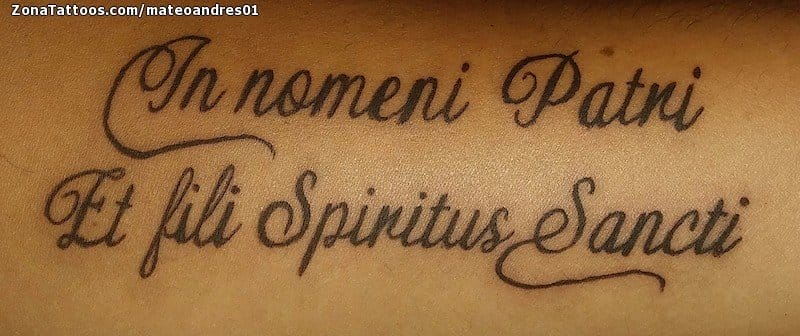 Foto de tatuaje Frases, Latín, Letras