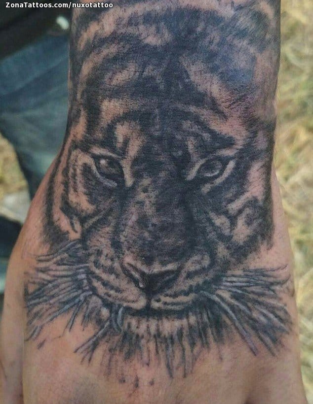 Tattoo of Tigers, Hand, Wrist